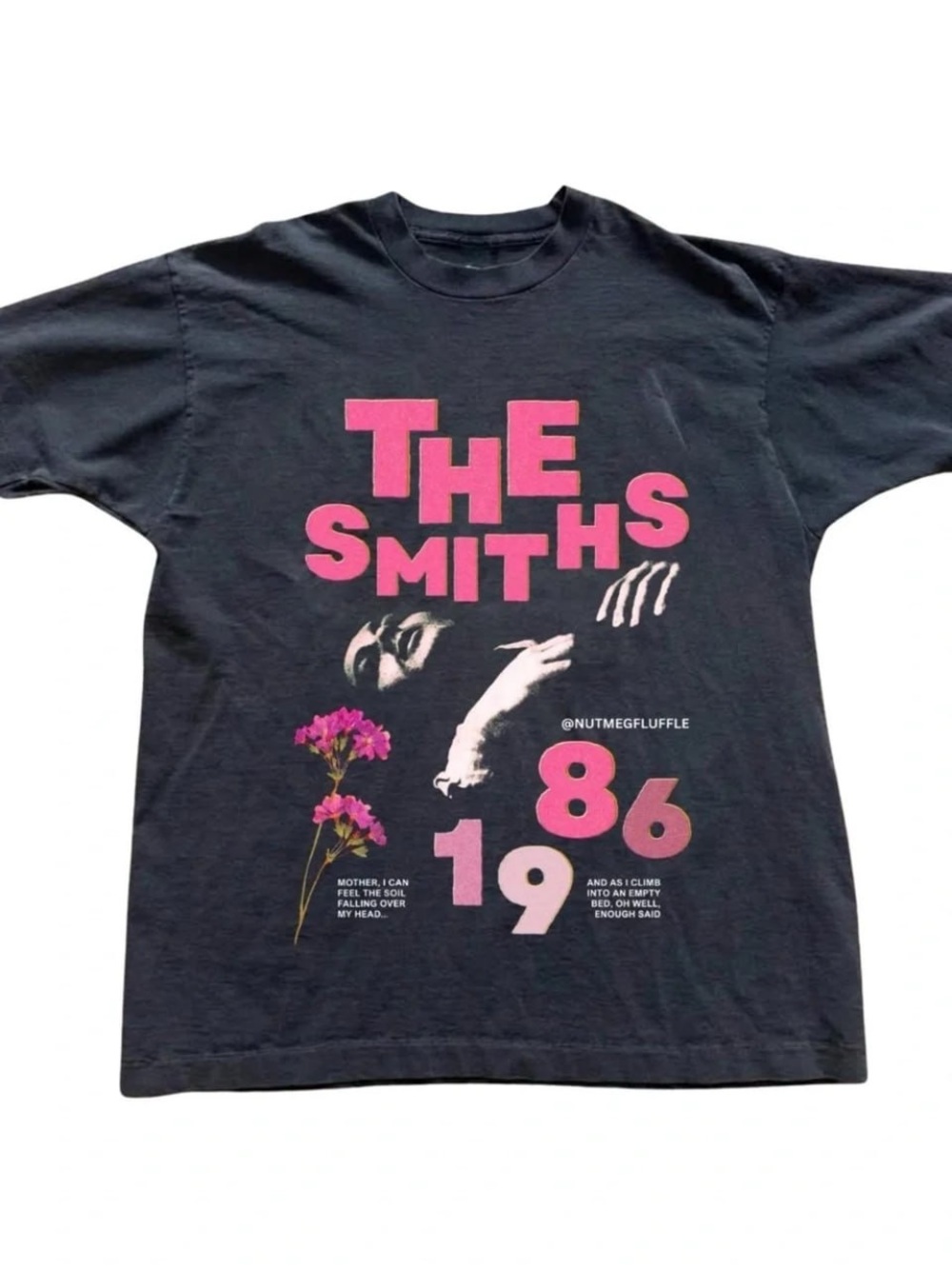 Gildan Black Tee with The Smiths Graphic, gift for fan
